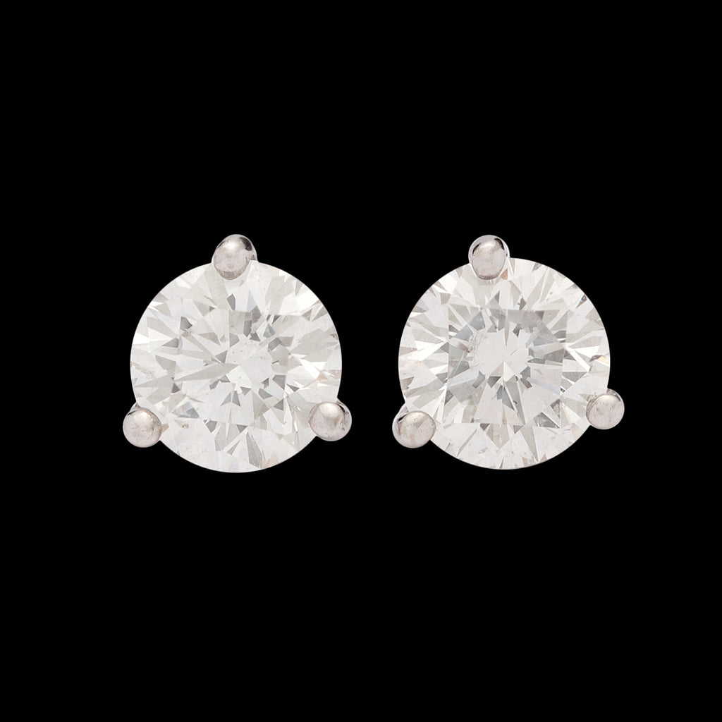 2.25 carat Diamond Stud Earrings in Platinum Martini Setting