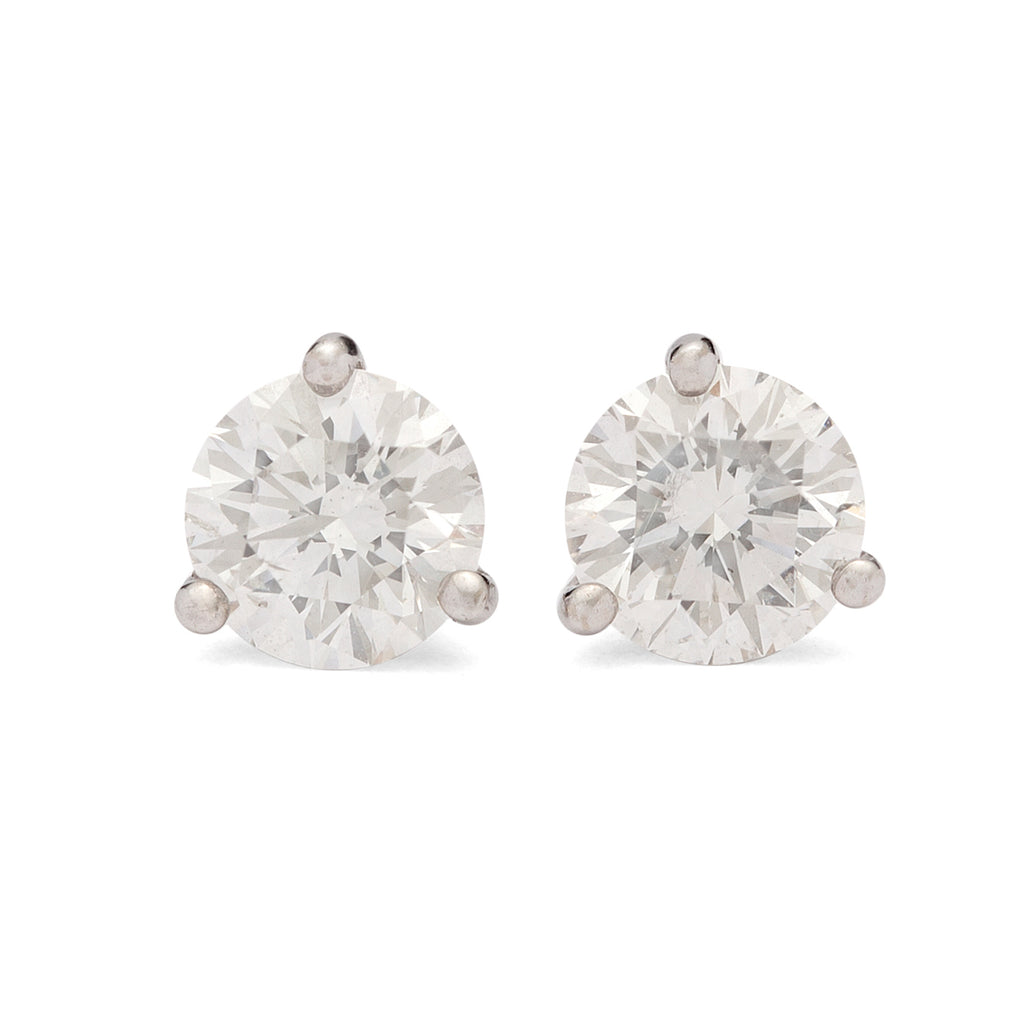 2.25 carat Diamond Stud Earrings in Platinum Martini Setting